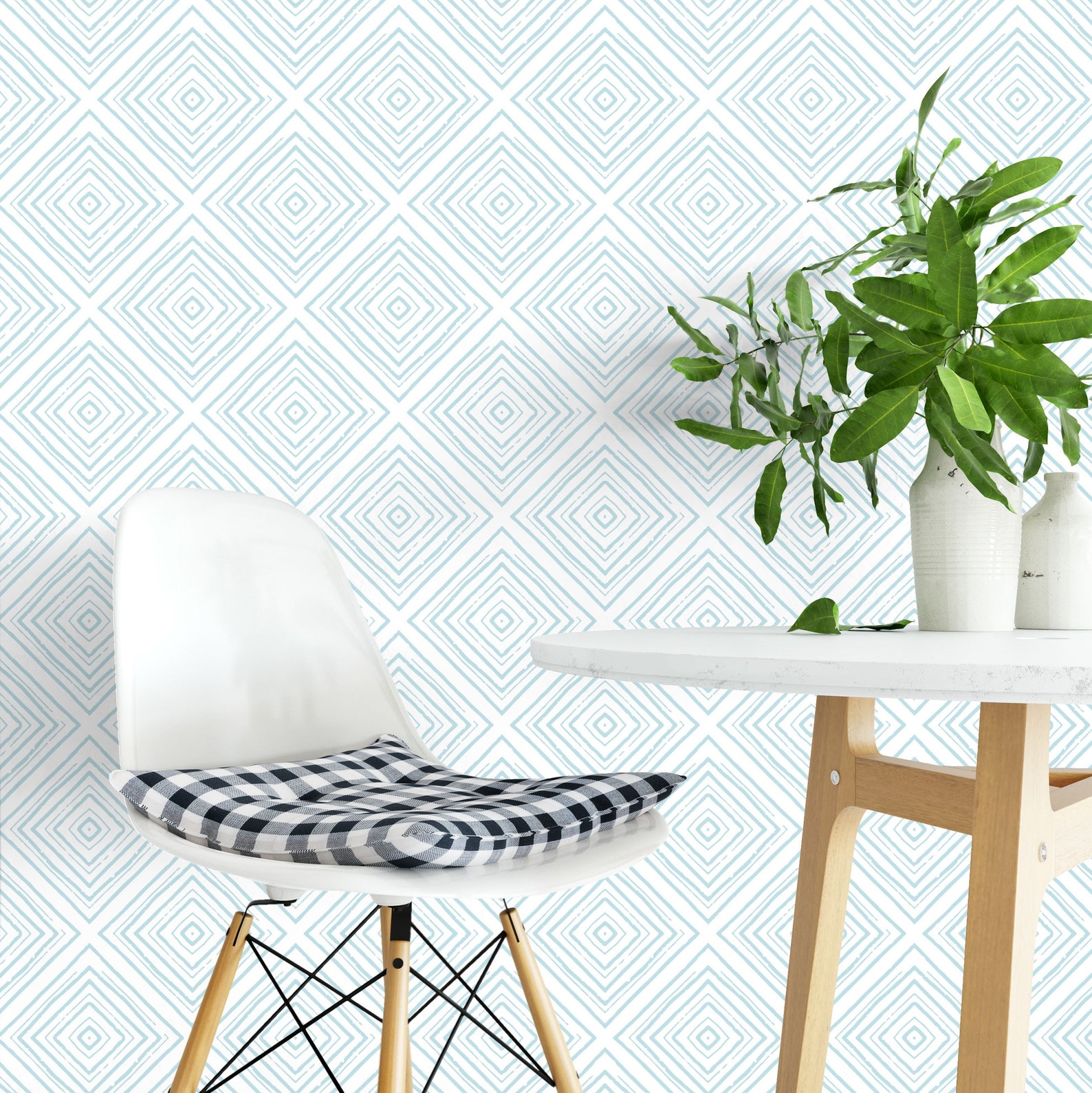 Geometric Squares Peel and Stick Wallpaper Removable - Etsy