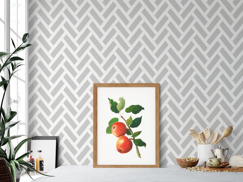 Herringbone Peel and Stick Wallpaper Removable Wallpaper Etsy
