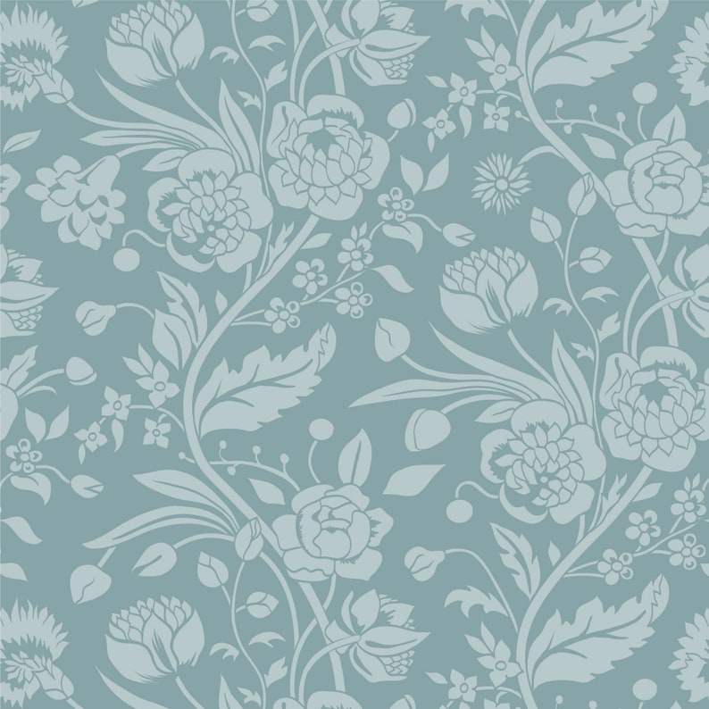 Floral Vine Peel and Stick Wallpaper / Removable Wallpaper Etsy