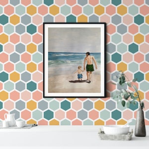 Hexagon Peel and Stick Wallpaper - Removable Wallpaper