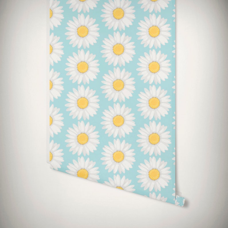 Daisy Peel and Stick Wallpaper Removable Wallpaper - Etsy