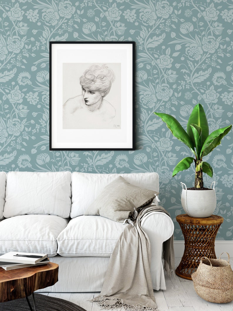 Floral Vine Peel and Stick Wallpaper / Removable Wallpaper Etsy