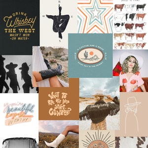 Glamour Cowgirl Western Country collage pack photo kit