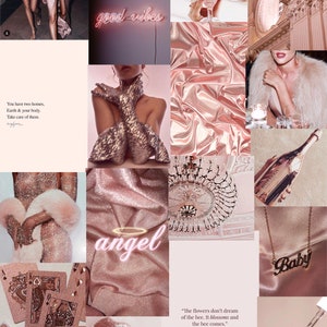 Boujee Rose Gold Designer art collage pack photo kit