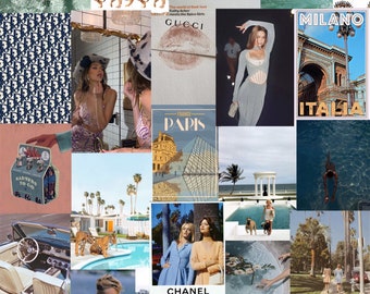 Boujee Diseñador Estético LA Vintage Moda Collage Photo Kit