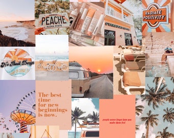 Peach Beach photo art collage pack