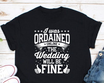 Will You Marry Us Officiant Proposal Women T-shirt Officiant Woman Shirt Be Our Officiant Premium Tshirt Funny Officiant Gift