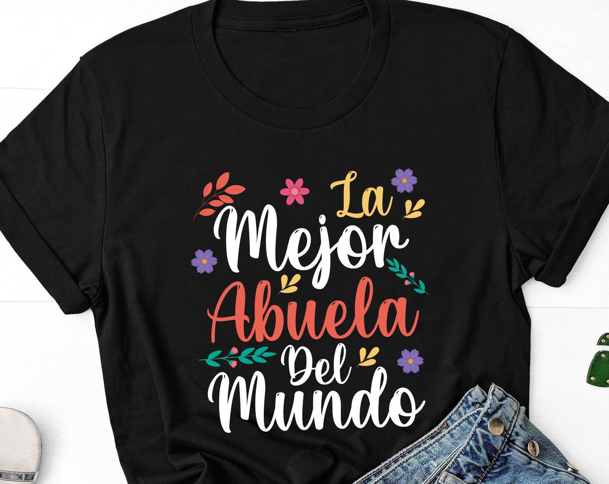 Discover La Mejor Abuela Del Mundo Shirt