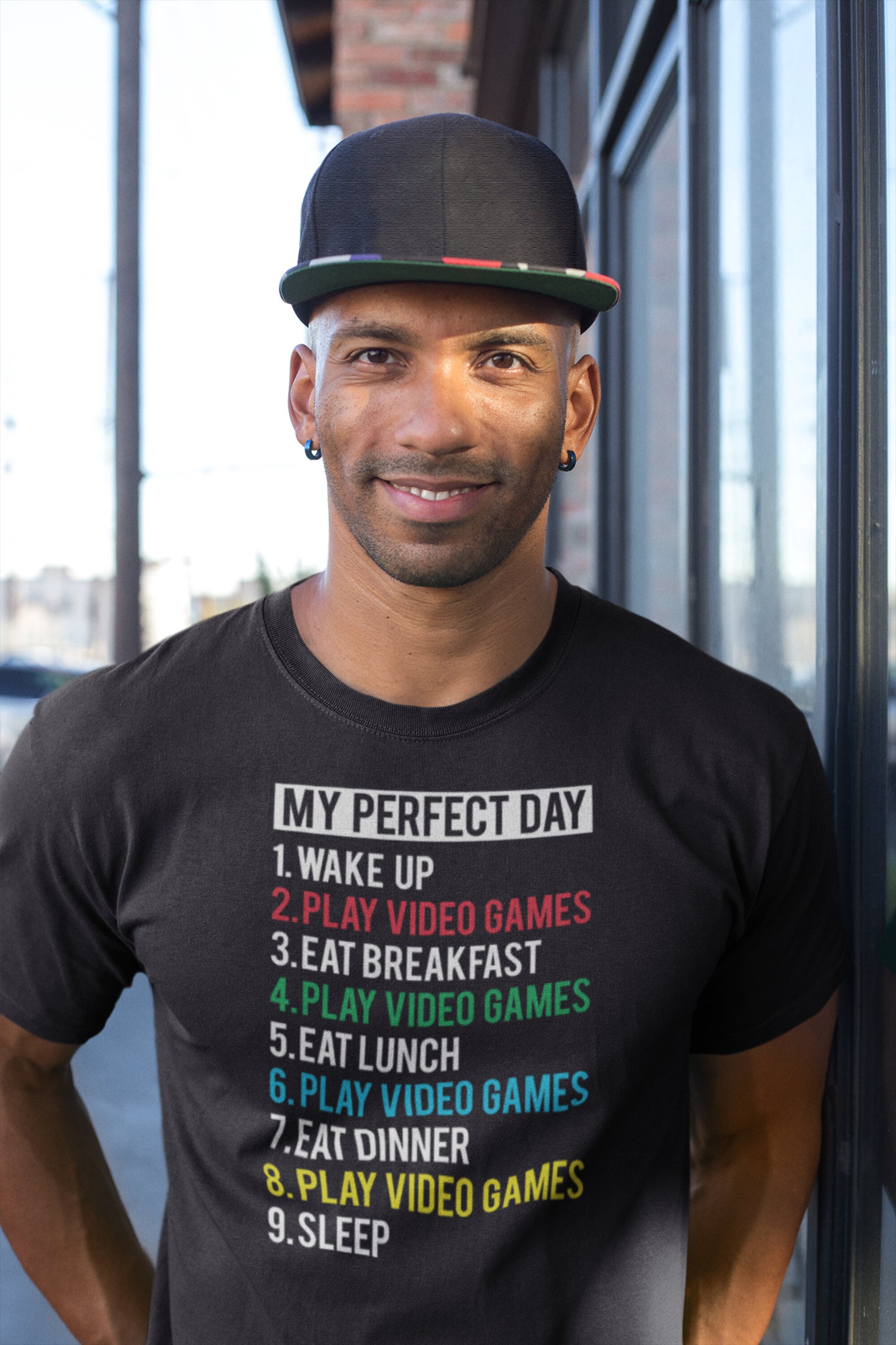 My Perfect Day Video Games T-shirt Funny Cool Gamer Tee Gift