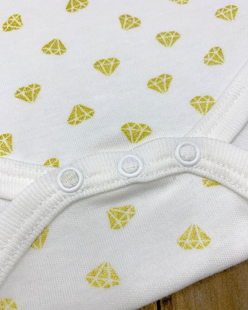 Mini Diamonds Baby Newborn Onesie Natural Softest 100/% Turkish Cotton Nickel-Free /& Non-Allergic Snap Buttons