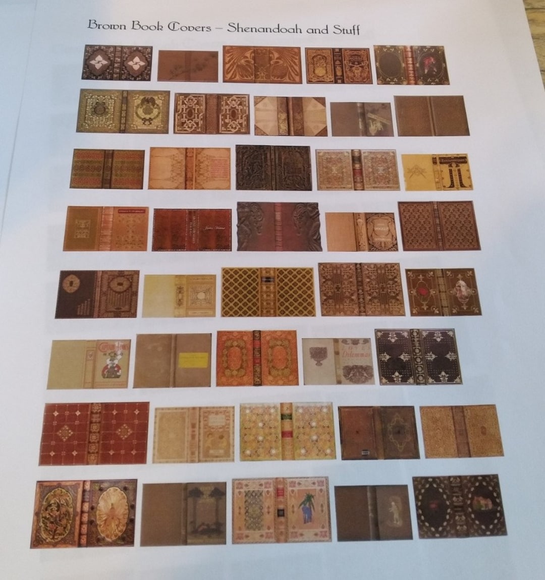 Dollhouse Book Covers Brown - Etsy