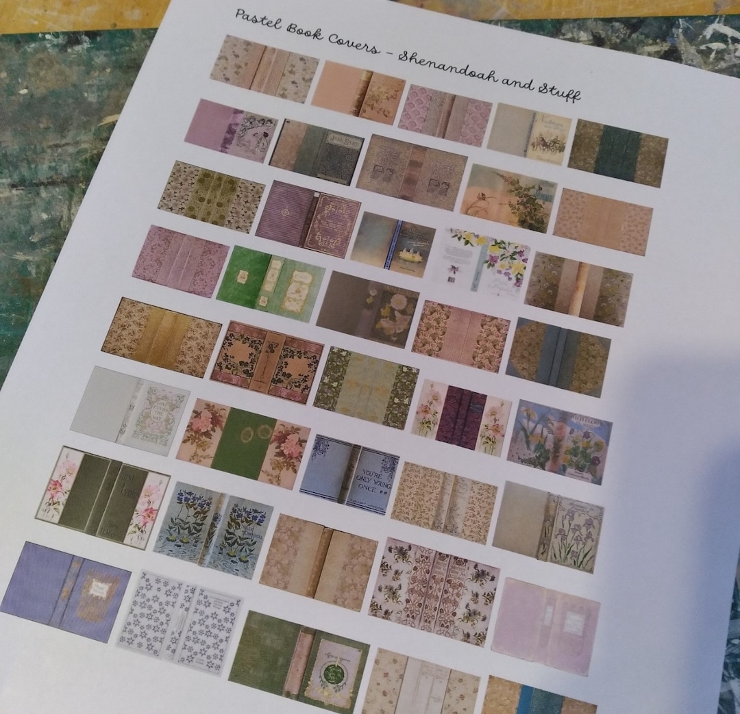 Dollhouse Book Covers Pastel Floral - Etsy