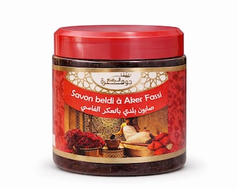 Savon beldi marocain Aker Fassi gommage corps naturel soin hammam peau douce