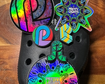 Pretty Lights clog charms + Sticker Pack
