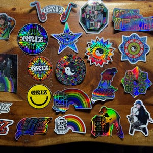 Griz sticker pack (please put in notes which stickers you want)