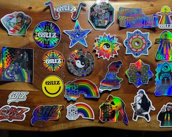 Griz sticker pack (please put in notes which stickers you want)