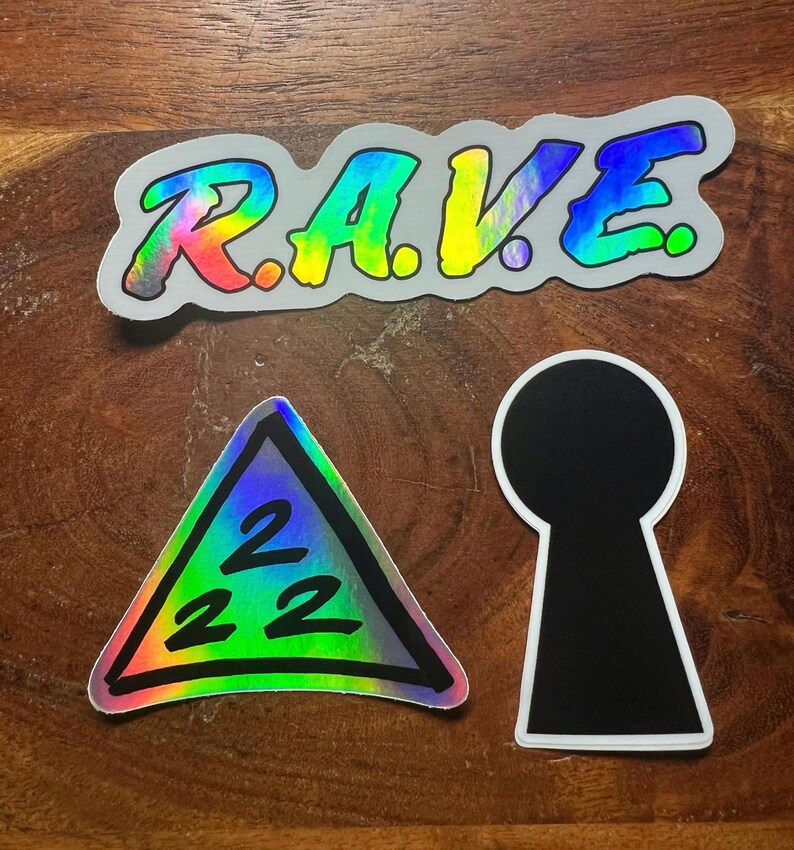 RAVE/222 G Jones Inspired Vinyl Holographic Sticker Pack - Etsy