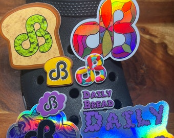 Daily Bread clog charms + Sticker Pack
