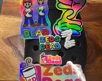 Zeds Dead clog charms + Sticker Pack