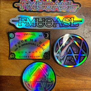 Alison Wonderland holografische Vinyl-Sticker-Pack 2-2,5 Inch. Kollektionsdesigns von @Fest_Vials
