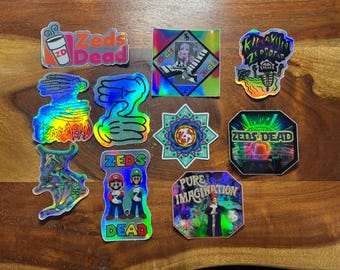 Zeds Dead holographic vinyl Sticker pack