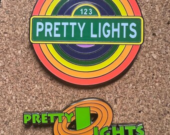 Pretty Lights Rainbow Connection and Jam Glow in the Dark Hard Enamel pins by @musicfestivalstickers. 2 inches LE 111