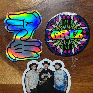 Griz. Ja. Zeds Dead Sticker Pack. 2,5 inch holografische Vinyl-Aufkleber
