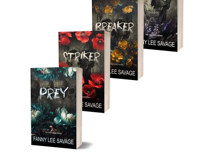 Signed Paperback Unmasked Series 4 Book Set by Fanny Lee Savage