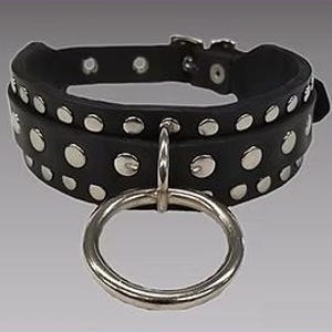 One Ring Rivet Collar With Rivet Border (BC10)