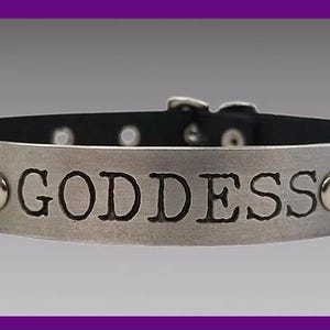 GODDESS Black Leather Choker