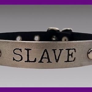 SLAVE Black Leather Choker
