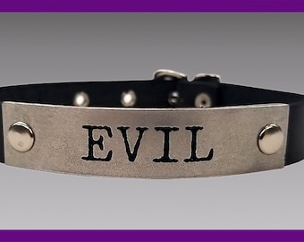 EVIL Schwarze Leder Choker