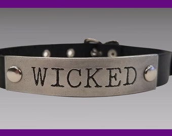 WICKED Schwarzer Leder Choker