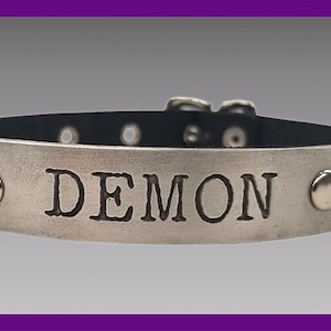 DEMON Black Leather Choker