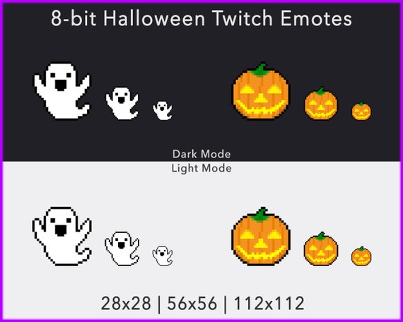 Ghost 8 Bit Twitch Emotes Etsy