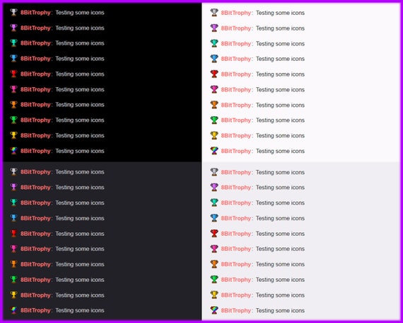 8 Bit Trophies Twitch Cheer Badges Etsy