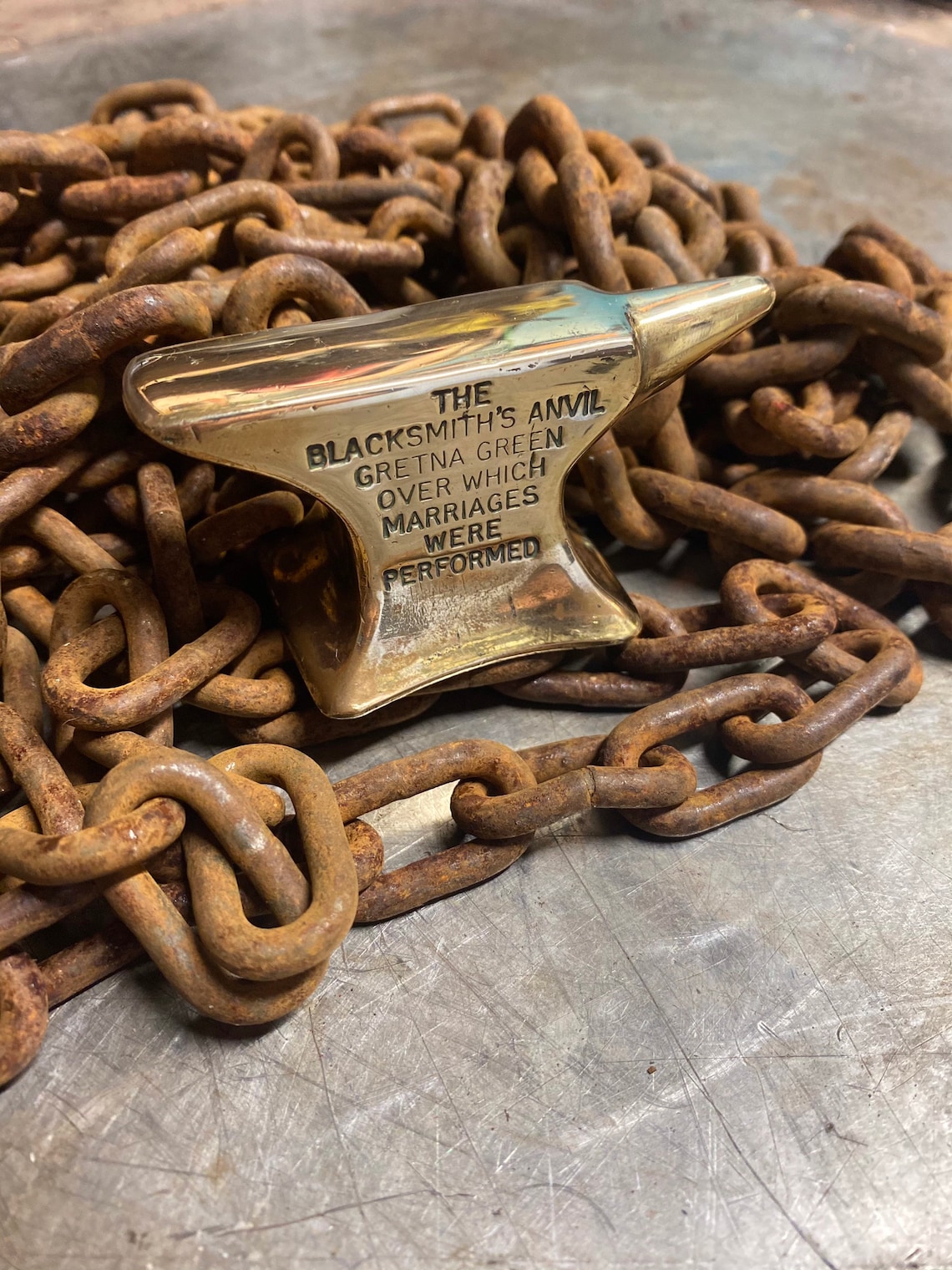 Small Brass Gretna Green Anvil. Wedding Gift for Bride or Etsy