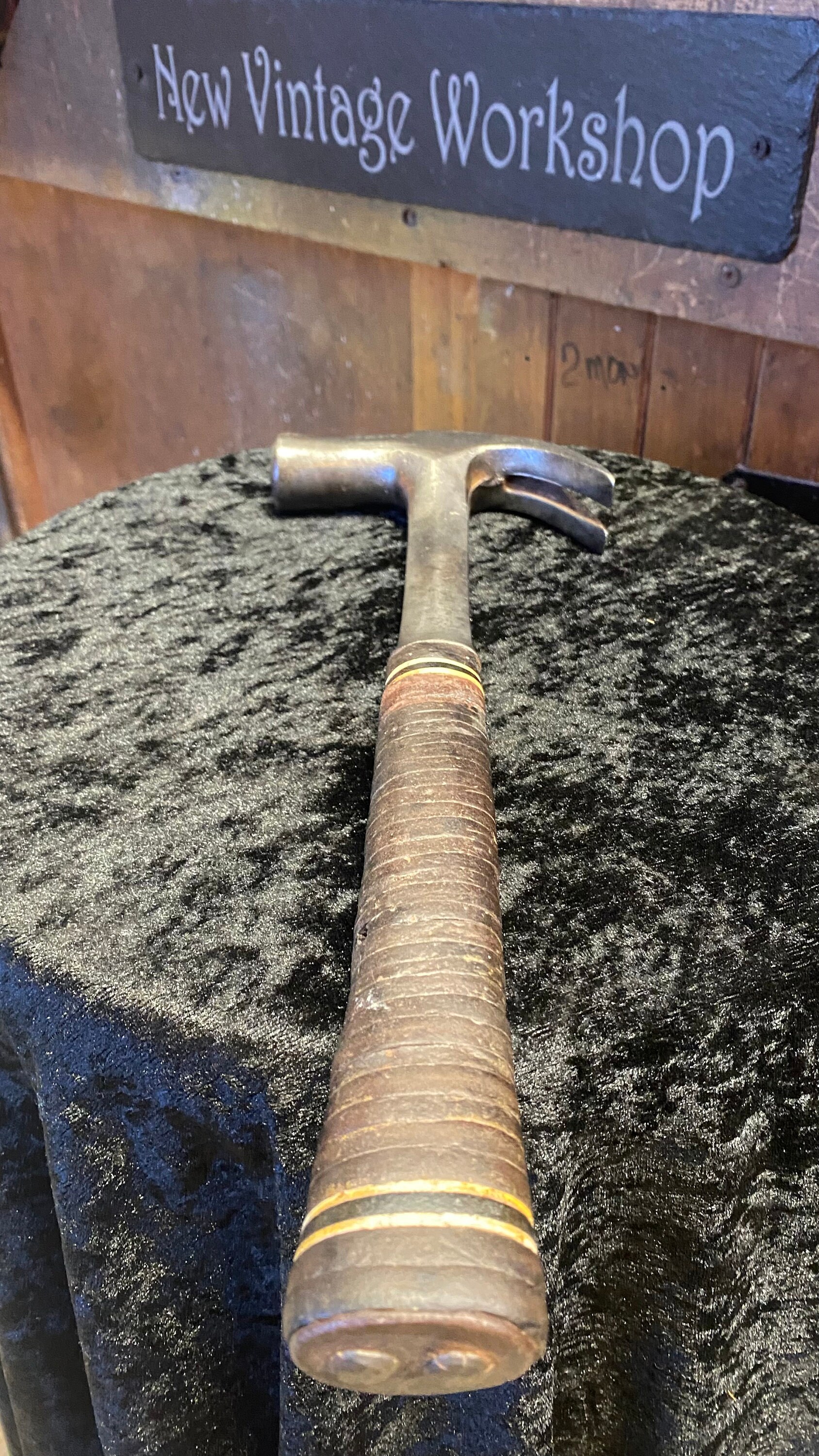 Vintage 30oz Estwing Claw Hammer. Stacked Leather Handle Etsy