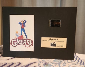 Grease rare Single Cell, Grease movie, John Travolta and Olivia Newton-John film  movie,  Film Cell Memorabilia, original 35mm  film cell
