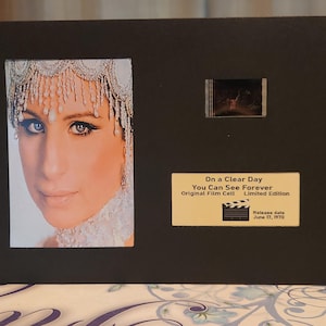 Barbra Streisand rare Single Cell, On a Clear Day You Can See Forever movie, Film Cell Memorabilia, 35 mm original cell,  Memorabilia