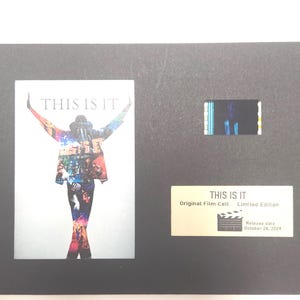 Michael Jackson, This Is It! , Film Cell Memorabilia, Rare Movie Cells Film, 8x10 Hollywood Memorabilia, original 35mm  film cell