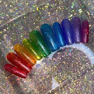Candy | Rainbow Ombré Jelly Press On Nails