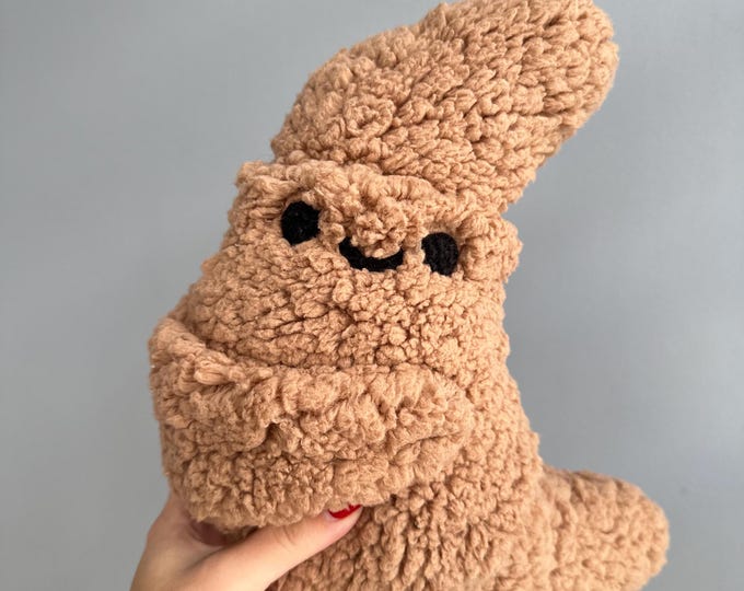 Croissant Plush Toy for Nursery | Kawaii Baby Pillow | Cute Sherpa Stuffed Toy | Cozy Nursery Decor | Adorable Gift for Kids