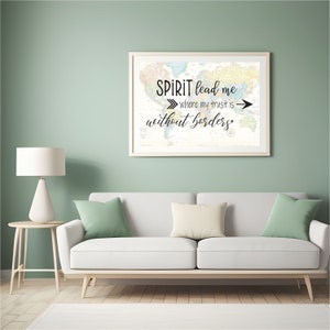 11 &quot;x 8,5&quot; Größe UNGERAHMT Karte - Spirit Lead Me Song - Digitaldruck - Christliche Lieder - Religiöse Lieder - Hillsong