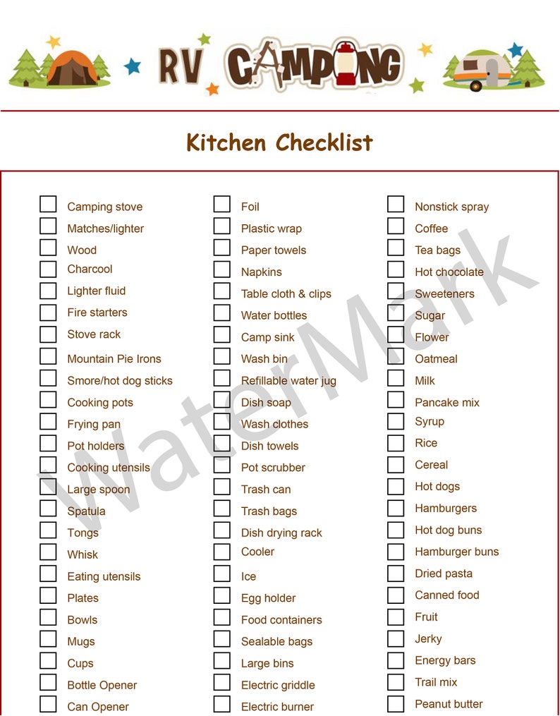 Ultimate RV Camping Checklist Bundle Digital Prints Etsy Ultimate RV Camping Checklist Bundle Digital Prints Etsy
