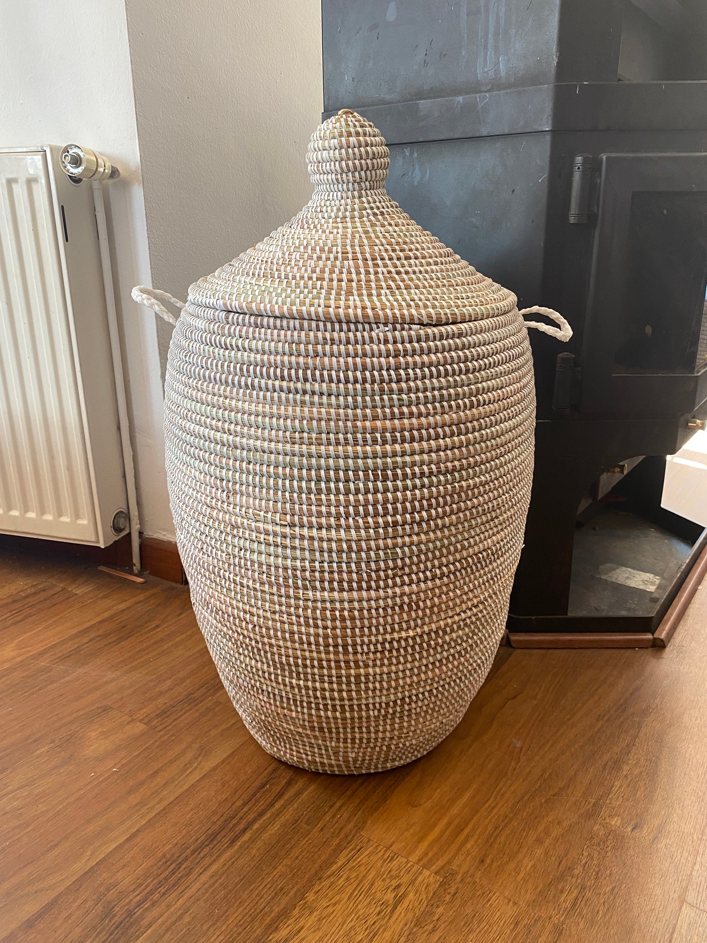 Afrikanischer Webkorb mit Deckel Aufbewahrungskorb | Etsy