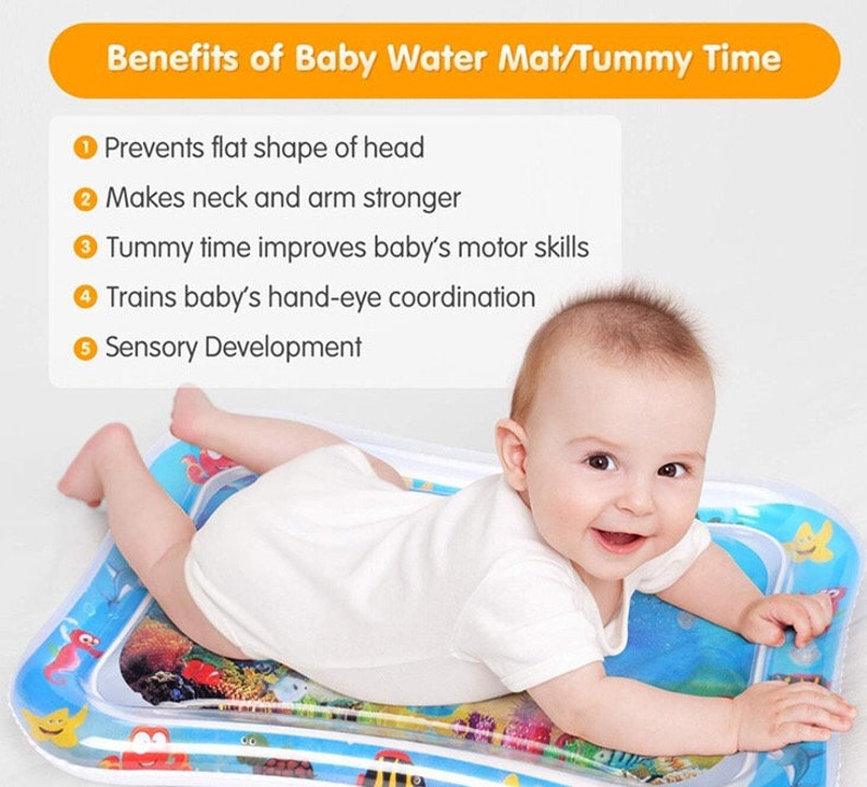 Baby Tummy Time Water Play Mat Etsy Australia