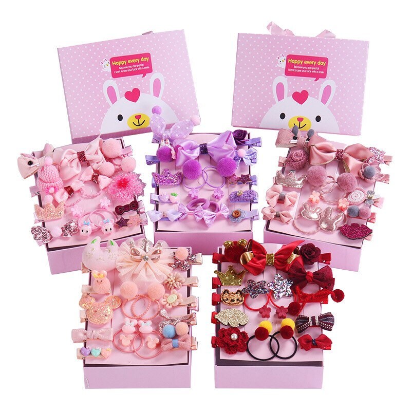 18 pieces hair accessories gift box for kids Etsy