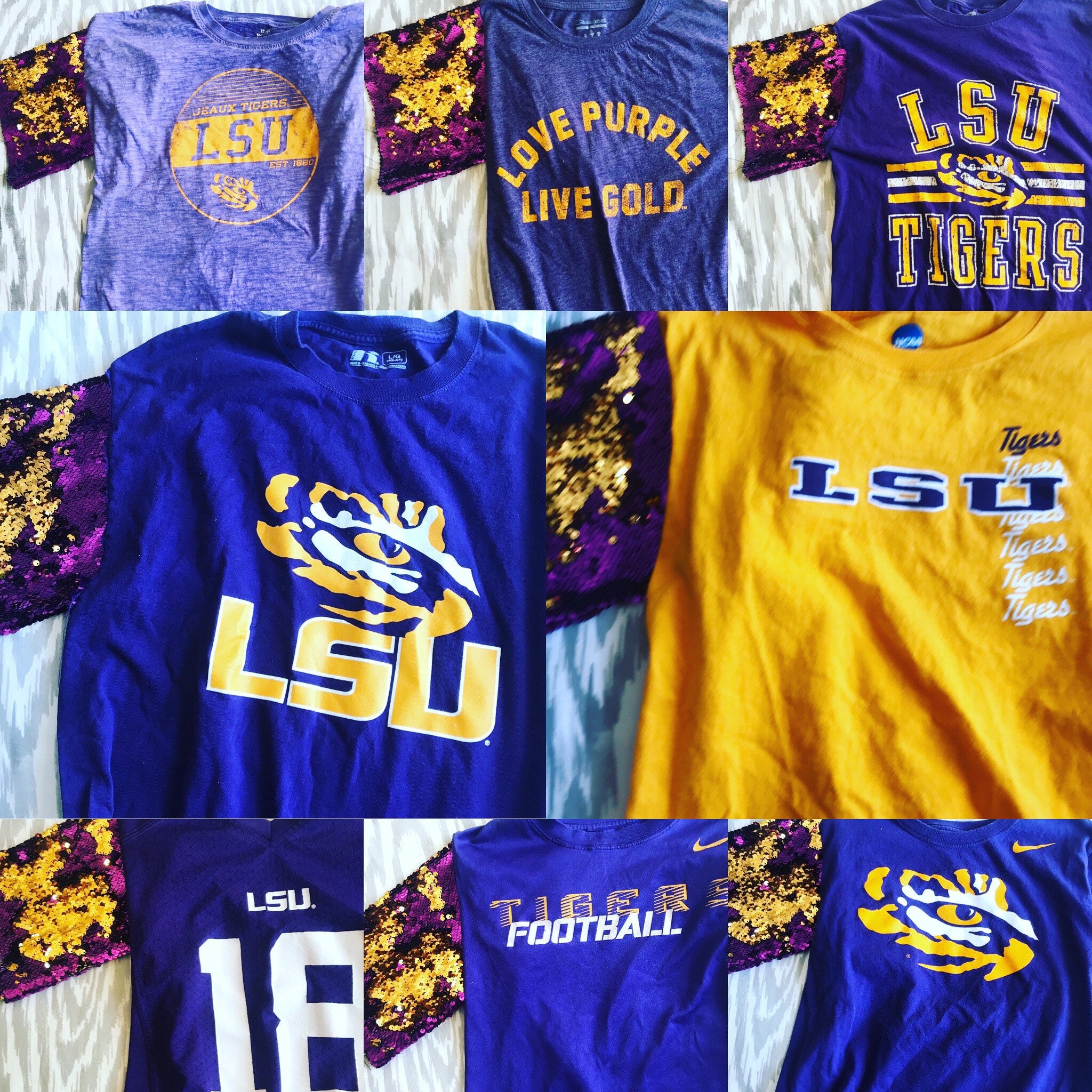 Vintage Upcycled LSU Tigers shirt womens 2XL geaux Etsy