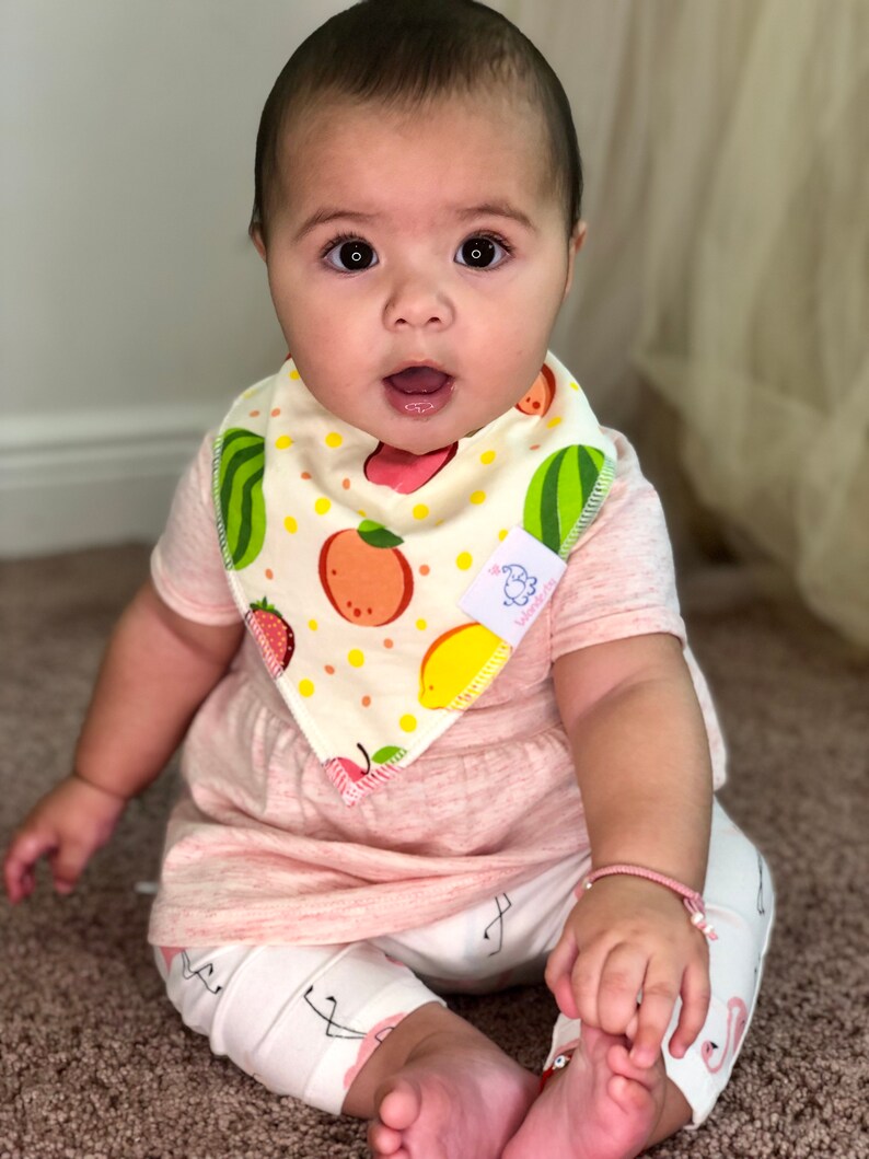 Bandana bibs for girls set of 10 designs Bibs for drooling Etsy